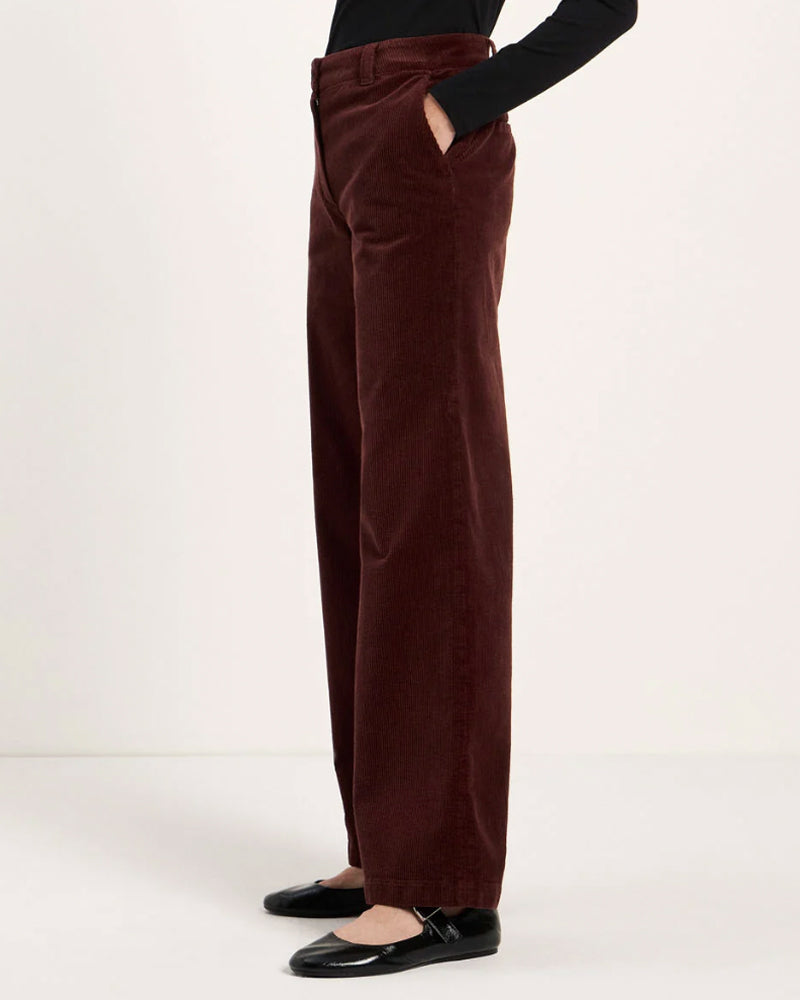 LANIUS corduroy broek NISA CHOCO biologisch katoen