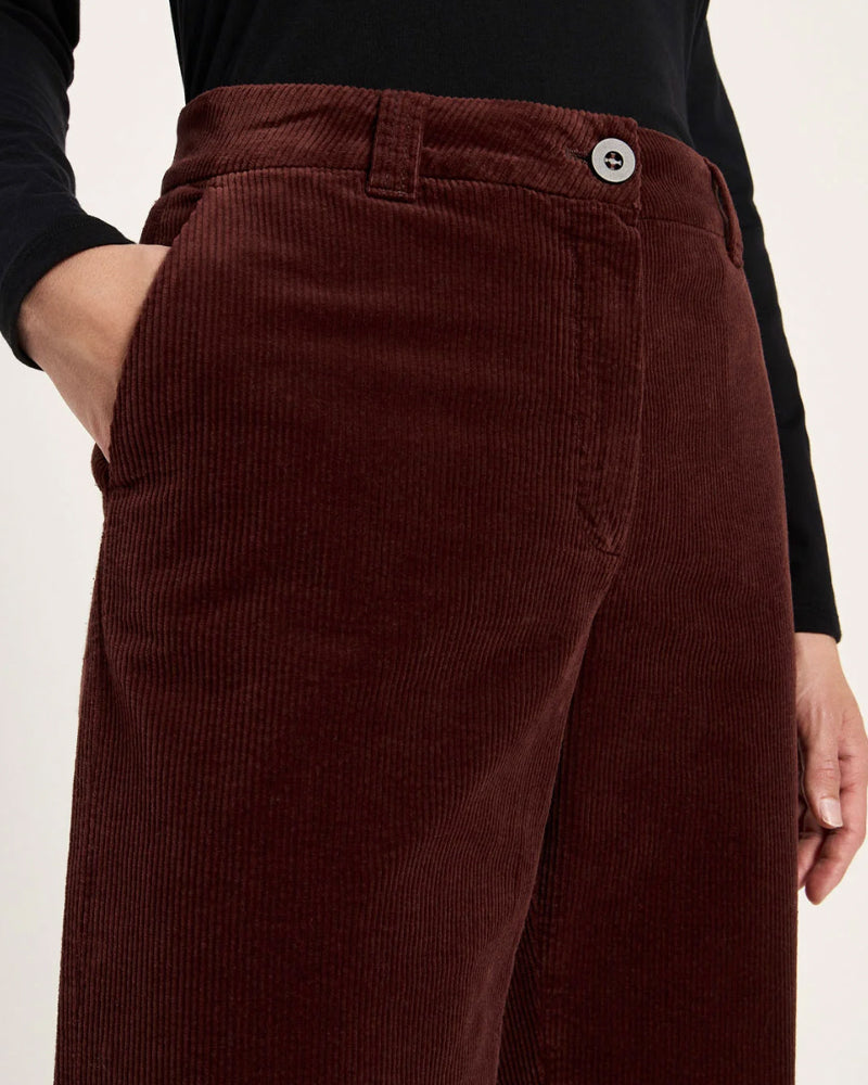 LANIUS corduroy broek NISA CHOCO biologisch katoen