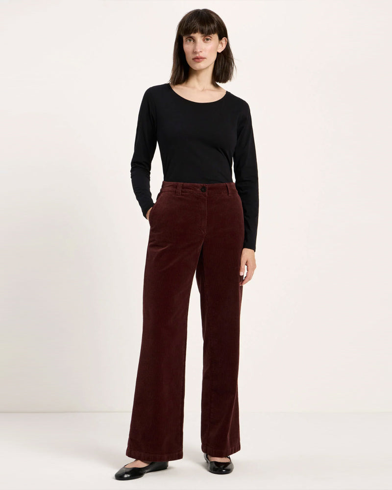 LANIUS corduroy broek NISA CHOCO biologisch katoen
