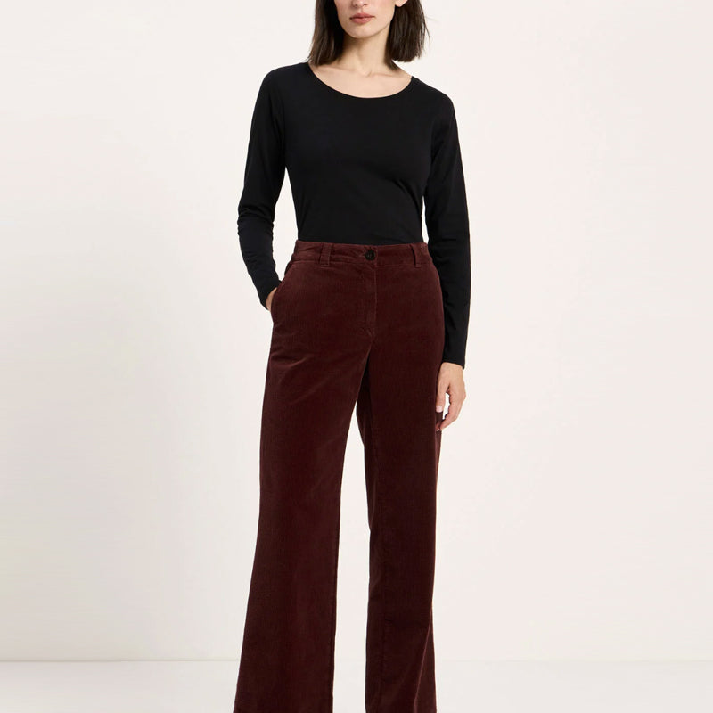 LANIUS corduroy broek NISA CHOCO biologisch katoen
