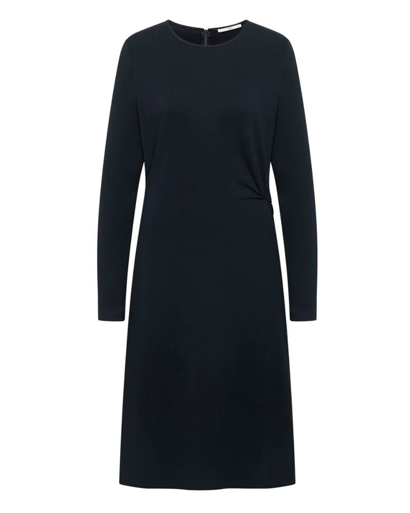 LANIUS effen jurk plooidetail TINA NIGHT tencel & bio katoen