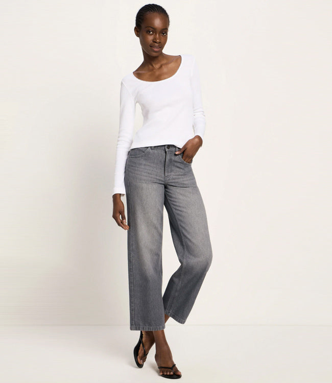 LANIUS relaxed jeans GAIA DARK GREY biologisch katoen