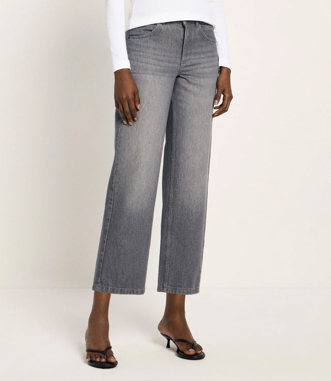 LANIUS relaxed jeans GAIA DARK GREY biologisch katoen