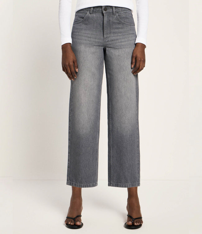 LANIUS relaxed jeans GAIA DARK GREY biologisch katoen