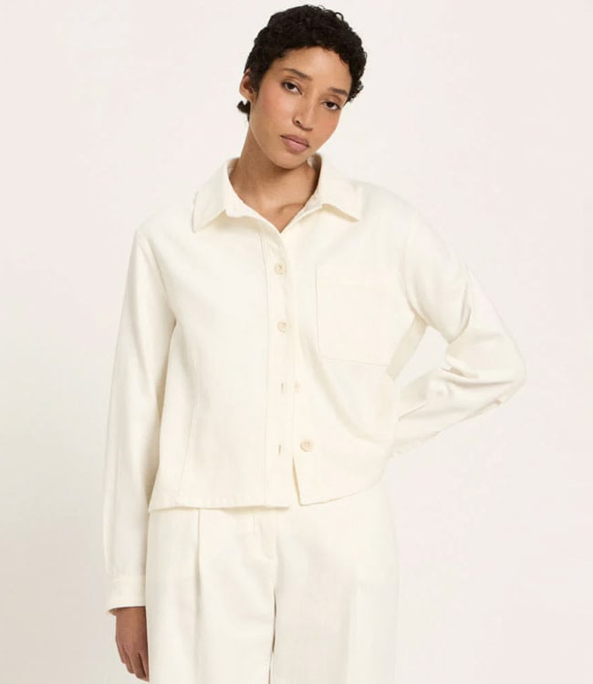 LANIUS jasje van biologisch katoen twill JUUL WHITE