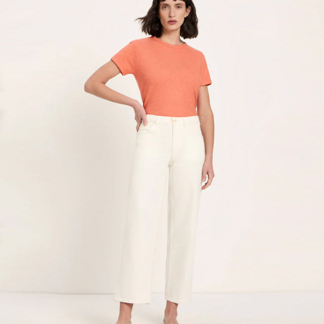LANIUS twill broek TESS WHITE biologisch katoen