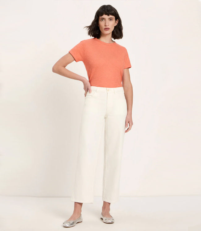 LANIUS twill broek TESS WHITE biologisch katoen