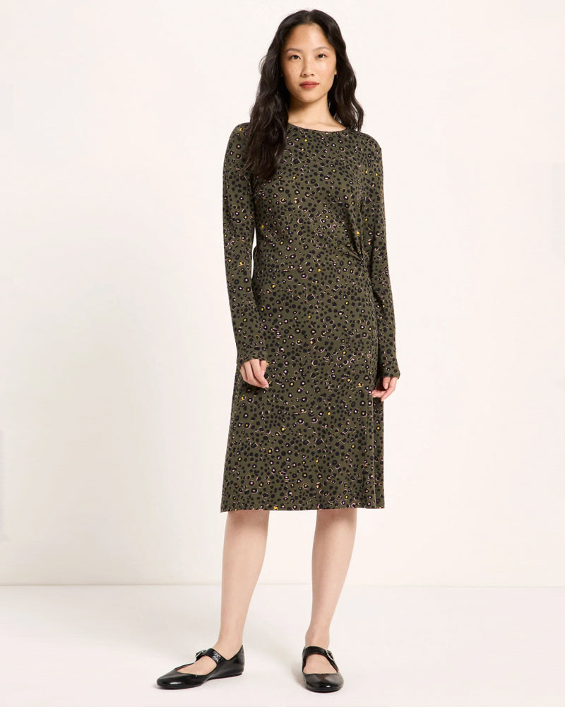 LANIUS jurk plooidetail TINA ANIMAL tencel & bio katoen