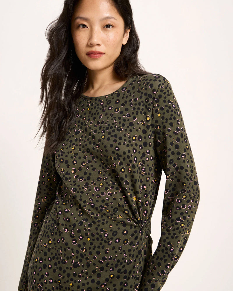 LANIUS jurk plooidetail TINA ANIMAL tencel & bio katoen
