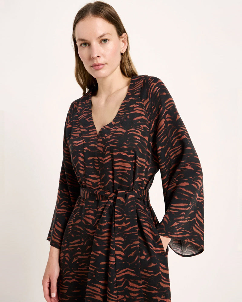 LANIUS unifarbenes Hemdblusenkleid LOVA FOREST aus Tencel