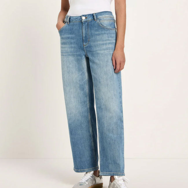 LANIUS mid waist relaxed jeans GOIA STONEWASH biologisch katoen