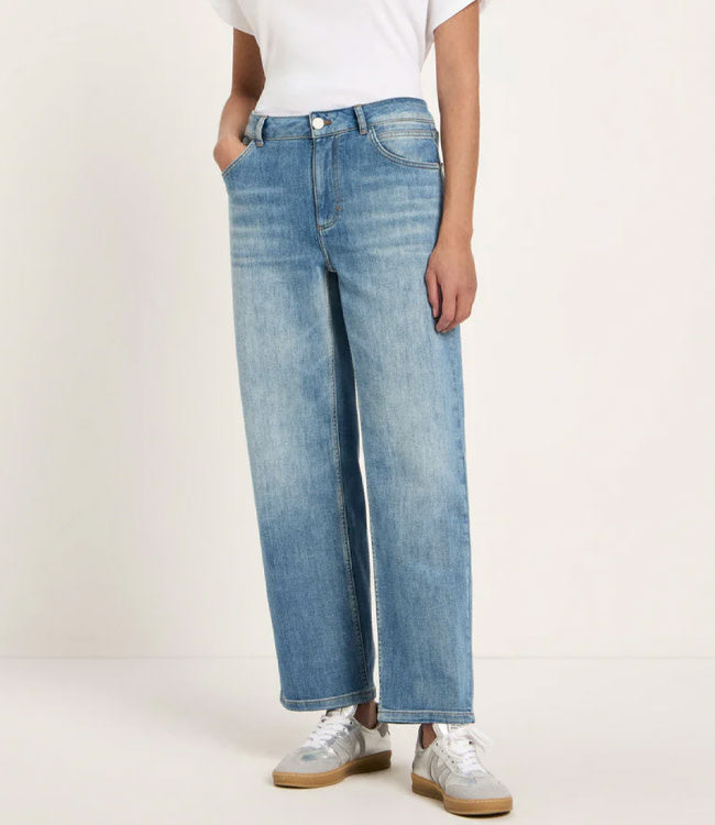 LANIUS mid waist relaxed jeans GOIA STONEWASH biologisch katoen