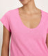 LANIUS hennep shirt RONJA ROZE met diepe hals