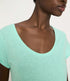 LANIUS hennep shirt RONJA MINT met diepe hals