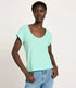 LANIUS hennep shirt RONJA MINT met diepe hals