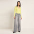 LANIUS mid waist spijkerbroek RIFKA GREY met wijde pijpen