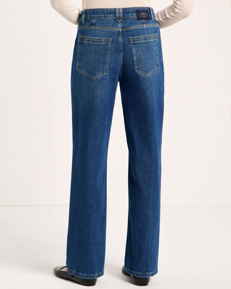 LANIUS Bootcut-Jeans AMY MID BLUE aus Bio-Baumwolle