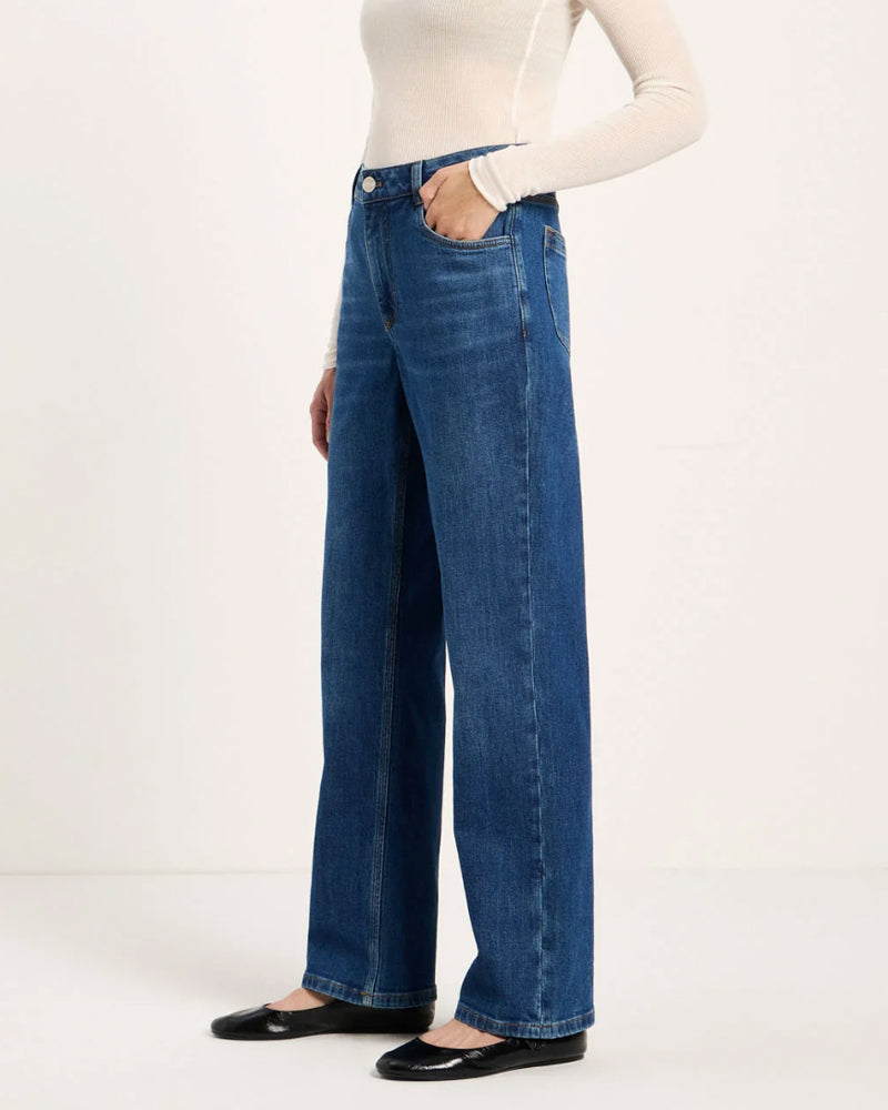 LANIUS Bootcut-Jeans AMY MID BLUE aus Bio-Baumwolle