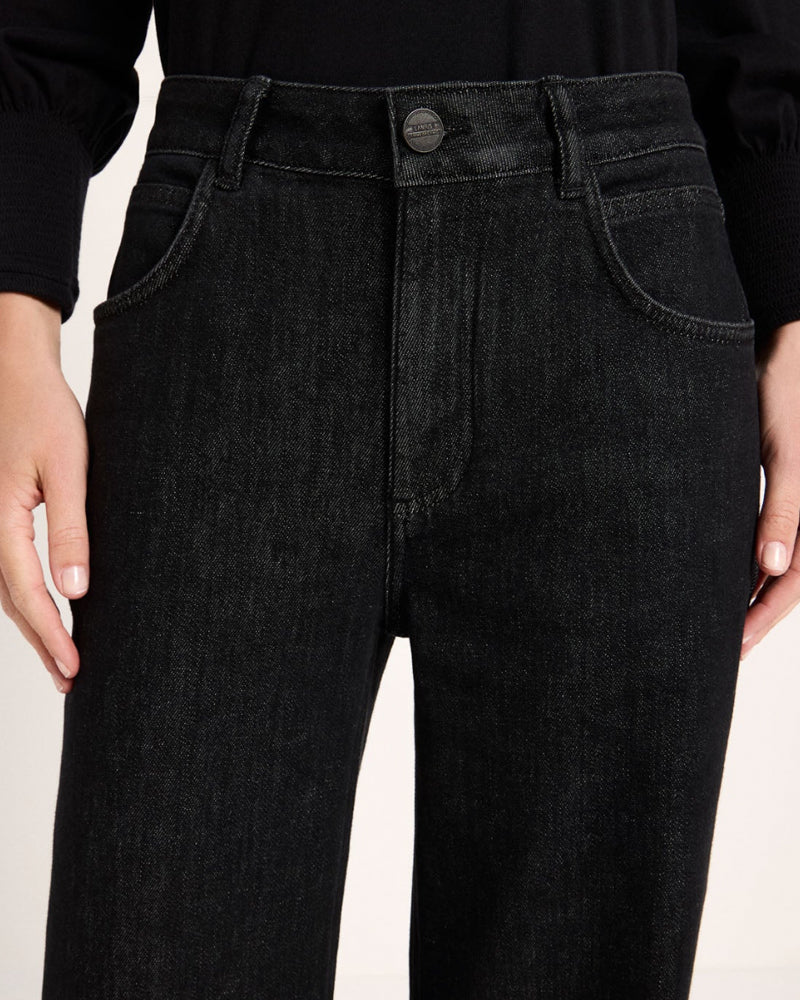 LANIUS wide jeans SALT BLACK biologisch katoen