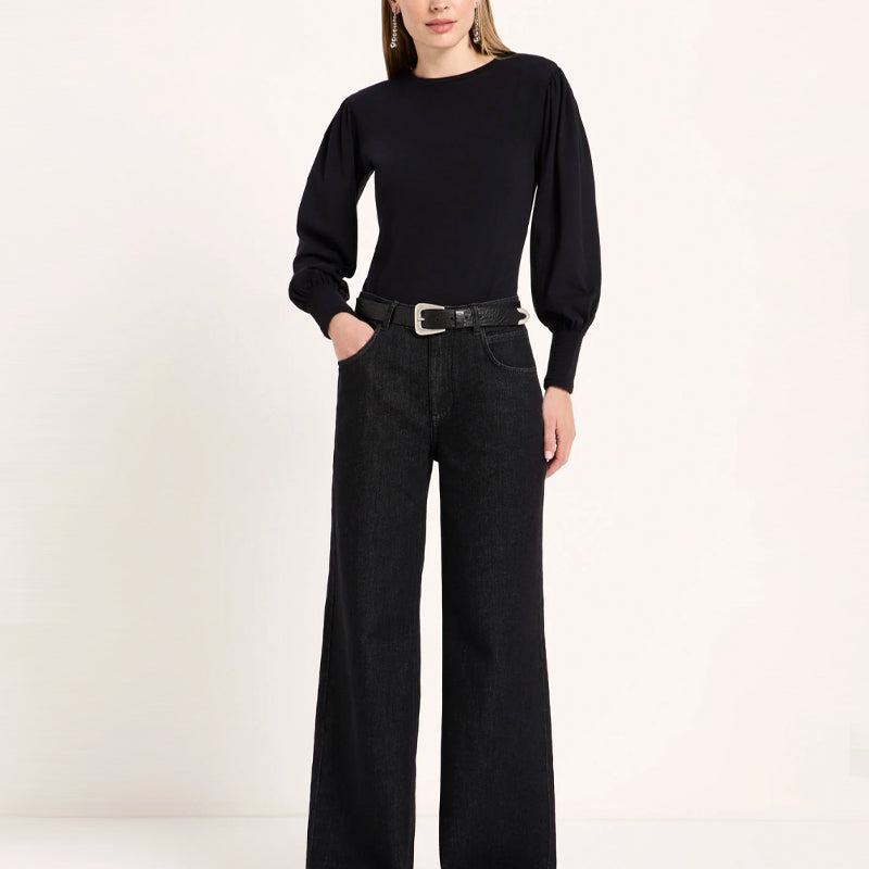 LANIUS Mid Waist Relaxed Jeans GOIA MID DENIM Biobaumwolle