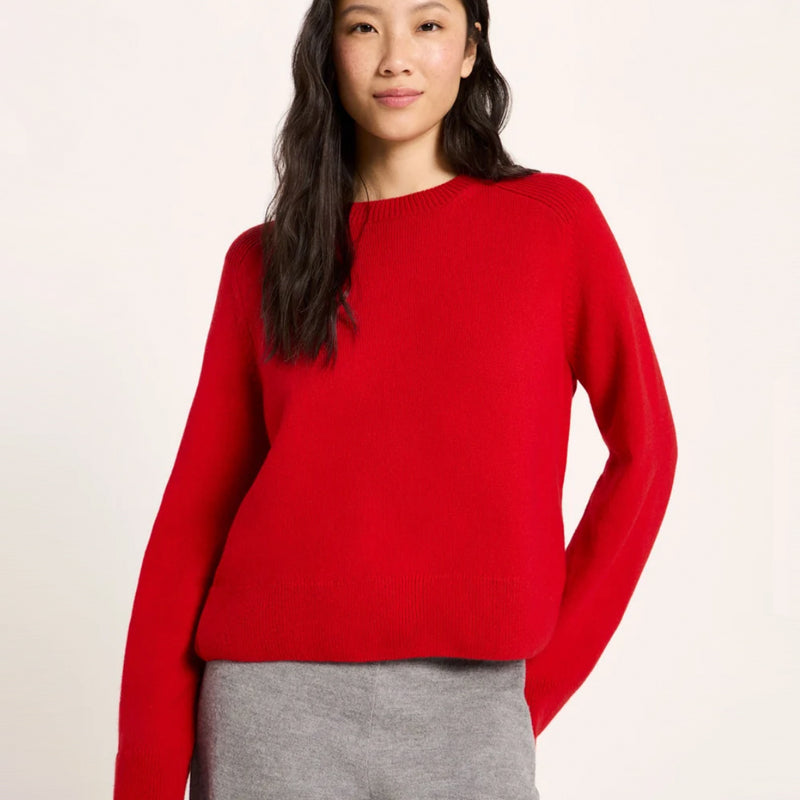 LANIUS Pullover PIP PURPLE BLUE aus Wolle und Bio-Baumwolle