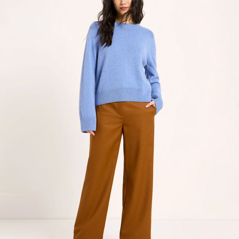 LANIUS Pullover PIP PURPLE BLUE aus Wolle und Bio-Baumwolle