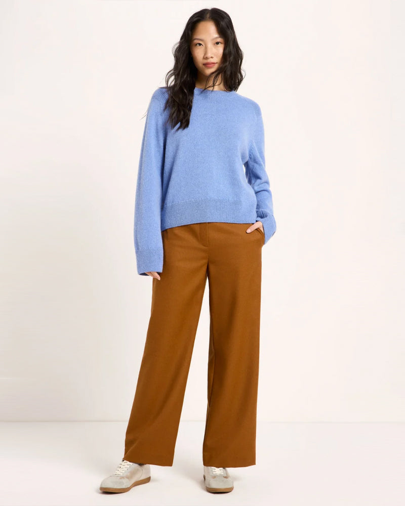 LANIUS Pullover PIP PURPLE BLUE aus Wolle und Bio-Baumwolle