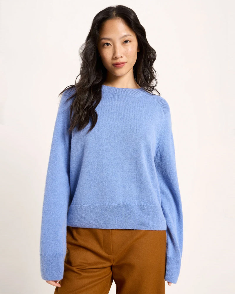 LANIUS Pullover PIP PURPLE BLUE aus Wolle und Bio-Baumwolle