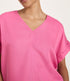 LANIUS effen v-hals blouse NORE ORCHID van tencel