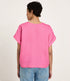 LANIUS effen v-hals blouse NORE ORCHID van tencel