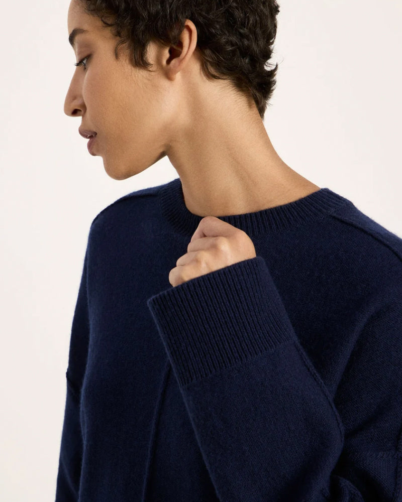 LANIUS Fledermausärmel-Pullover FLO FOREST Wolle und Bio-Baumwolle
