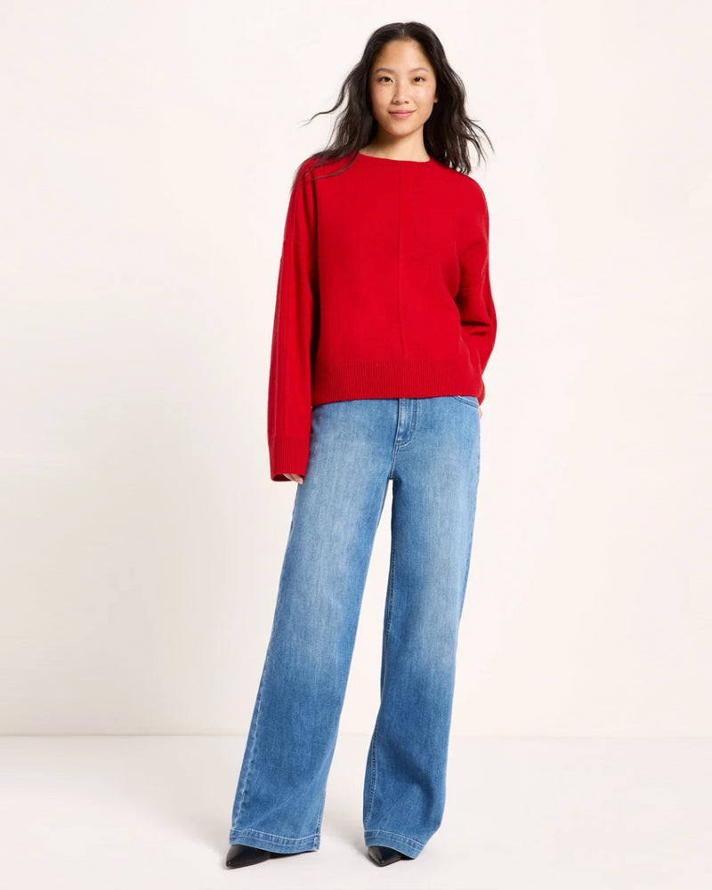 LANIUS Fledermausärmel-Pullover FLO FOREST Wolle und Bio-Baumwolle