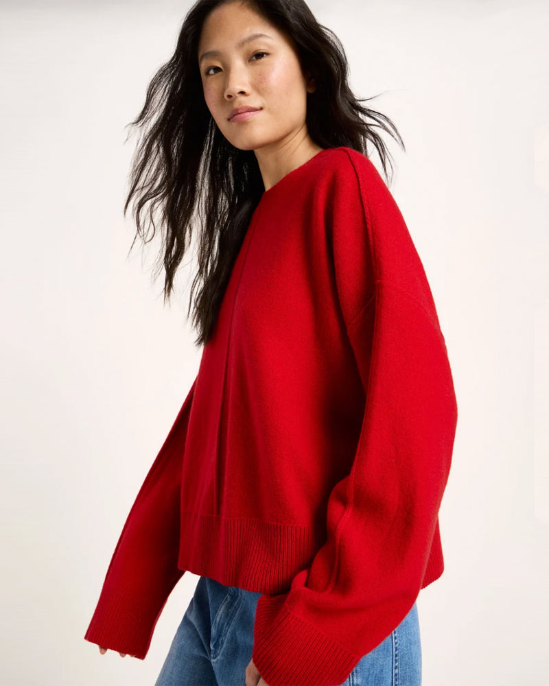 LANIUS Fledermausärmel-Pullover FLO FOREST Wolle und Bio-Baumwolle