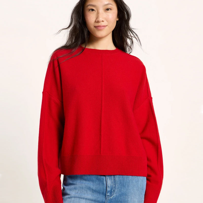LANIUS Fledermausärmel-Pullover FLO FOREST Wolle und Bio-Baumwolle