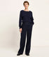 LANIUS wollen pantalon ALINA BLUE gestreept
