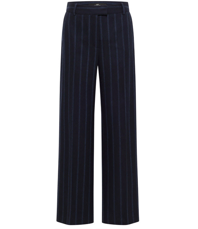LANIUS wollen pantalon ALINA BLUE gestreept