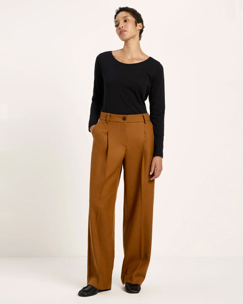 LANIUS Culotte LOIZA BORDEAUX mit Bundfalten