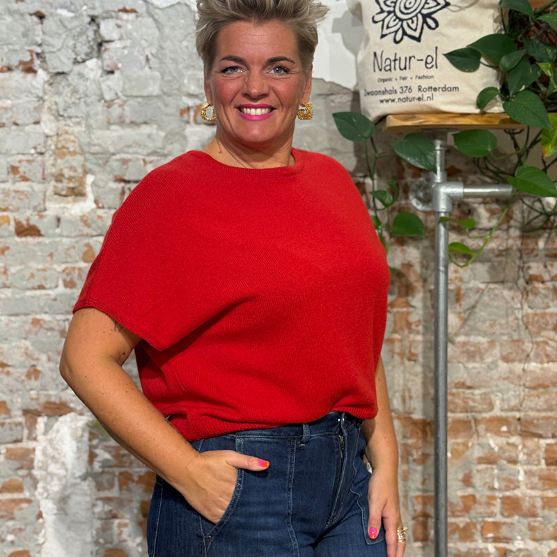 LANIUS spencer HILDA ROOD biologisch wol en katoen