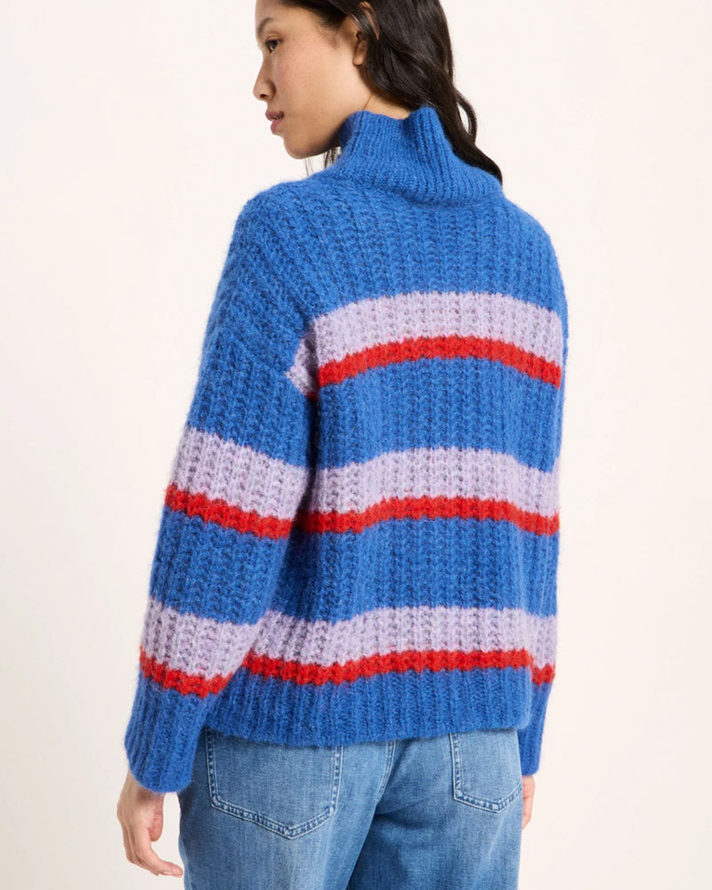 LANIUS Alpaka-Kabelpullover YVE BORDEAUX