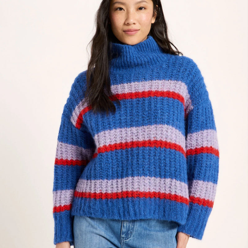 LANIUS Alpaka-Kabelpullover YVE BORDEAUX