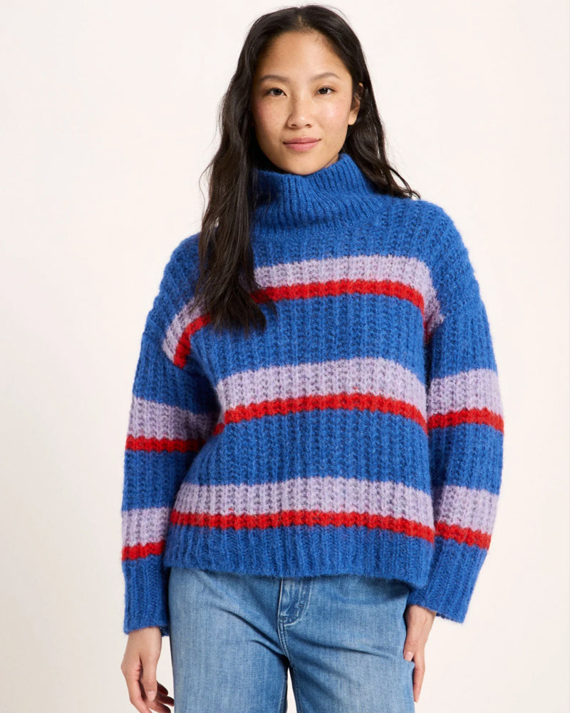 LANIUS Alpaka-Kabelpullover YVE BORDEAUX