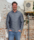 LIVING CRAFTS puur linnen gestreept overhemd PIM NIGHT