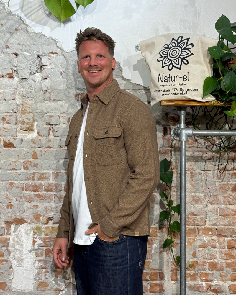 LIVING CRAFTS flannel shirt overshirt BEN SAND