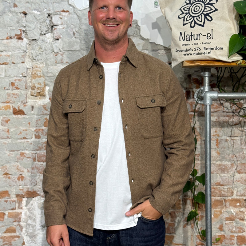 LIVING CRAFTS flannel shirt overshirt BEN SAND