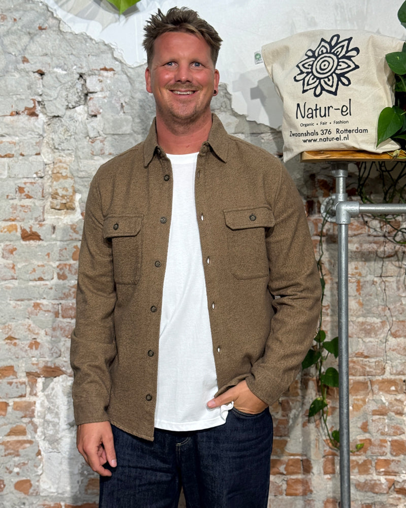 LIVING CRAFTS flannel shirt overshirt BEN SAND