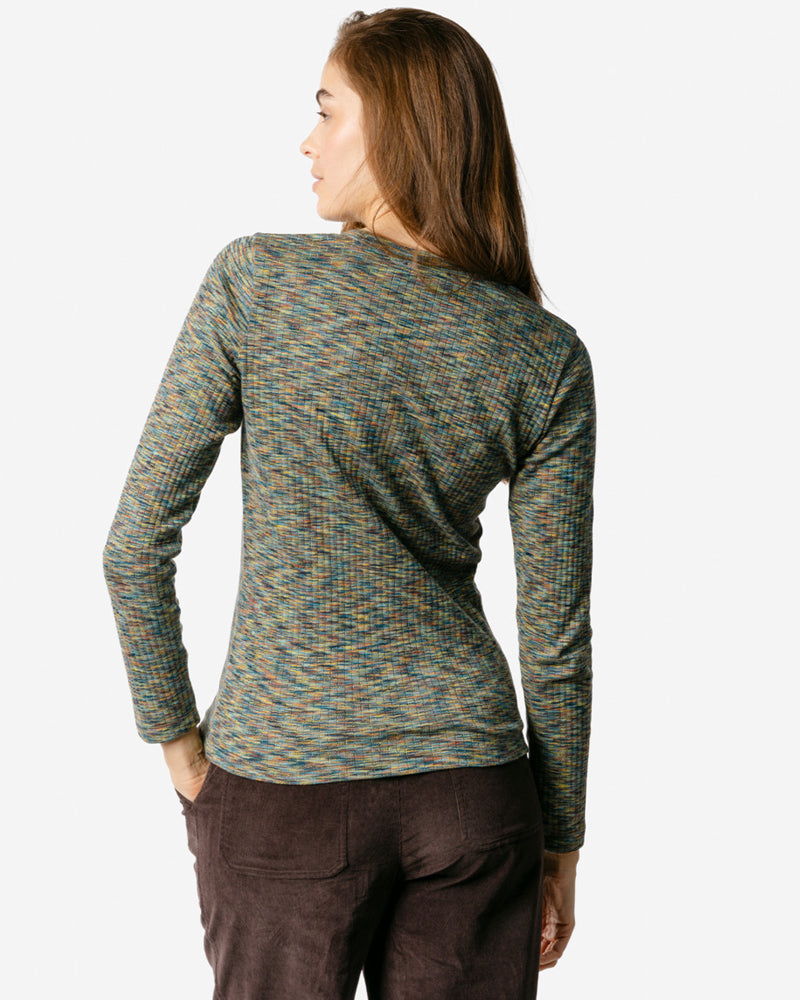 LIVING CRAFTS Rollkragenpullover SIA BLUE aus Bio-Baumwolle