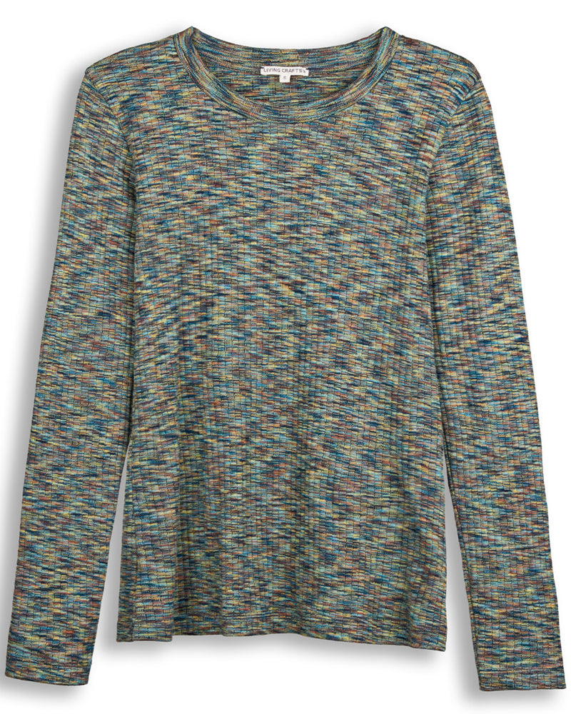 LIVING CRAFTS Rollkragenpullover SIA BLUE aus Bio-Baumwolle