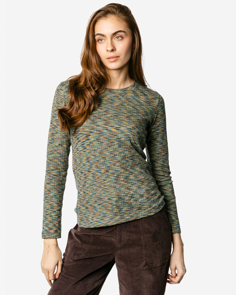 LIVING CRAFTS Rollkragenpullover SIA BLUE aus Bio-Baumwolle