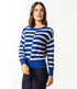 LIVING CRAFTS gestreepte trui MALIKA BLUE biologisch katoen