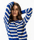 LIVING CRAFTS gestreepte trui MALIKA BLUE biologisch katoen